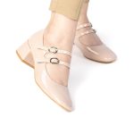 CENDRILLON – Escarpins demi talon en Nude – Image 5