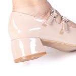 CENDRILLON – Escarpins demi talon en Nude – Image 6