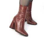 Silvana – Bottines à talon en Bordeau – Image 4