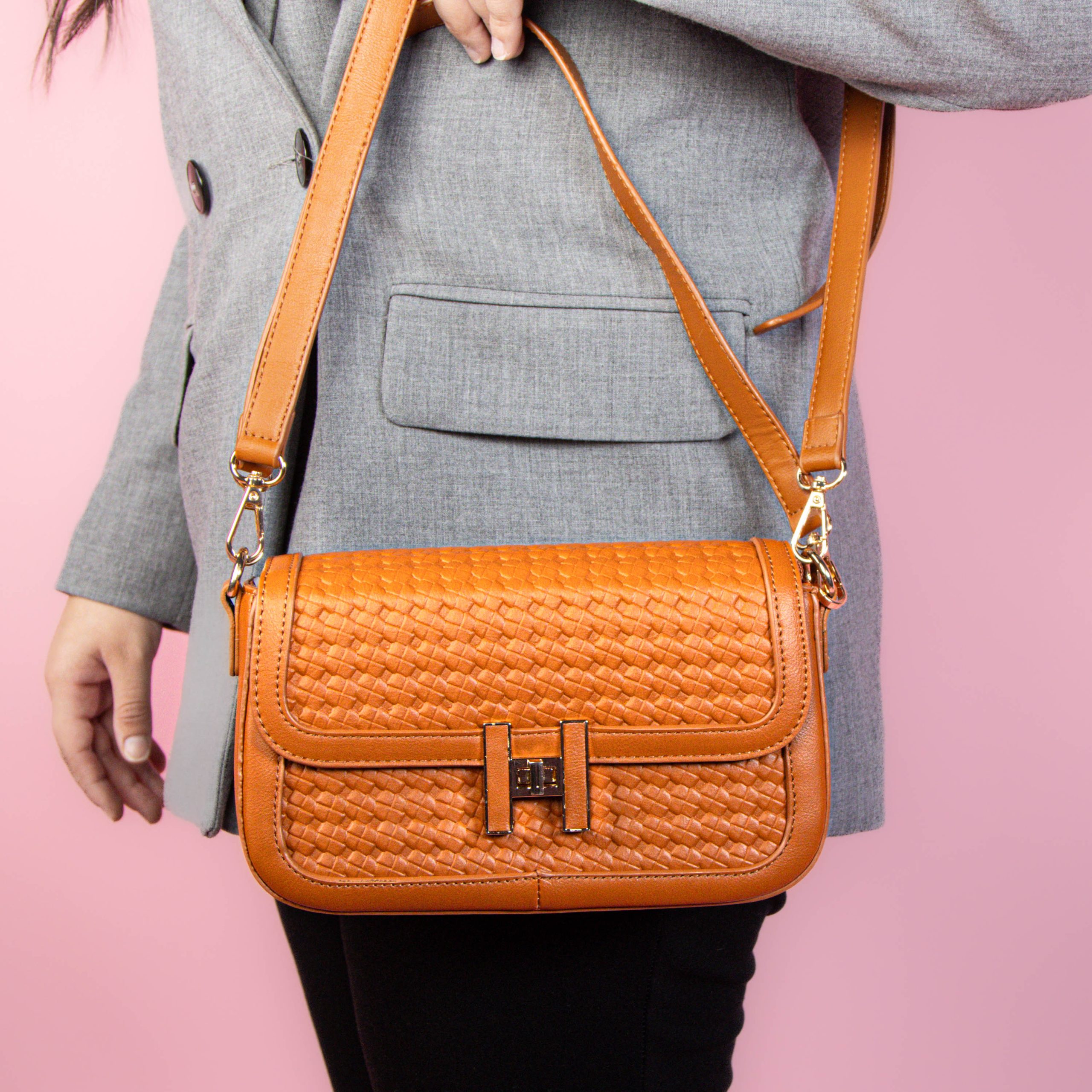 MA-1004-MAAbricot Cristal – Sac à main en Abricot – Image 1