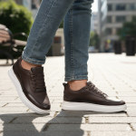 Move - Baskets basses Hommes 100% Cuir – Marron