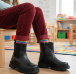 PAULA - Bottines Fille en Noir