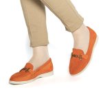 Lorvini – Mocassins Femmes en Orange – Image 6