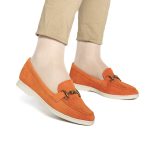 Lorvini – Mocassins Femmes en Orange – Image 5