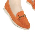Lorvini – Mocassins Femmes en Orange – Image 2