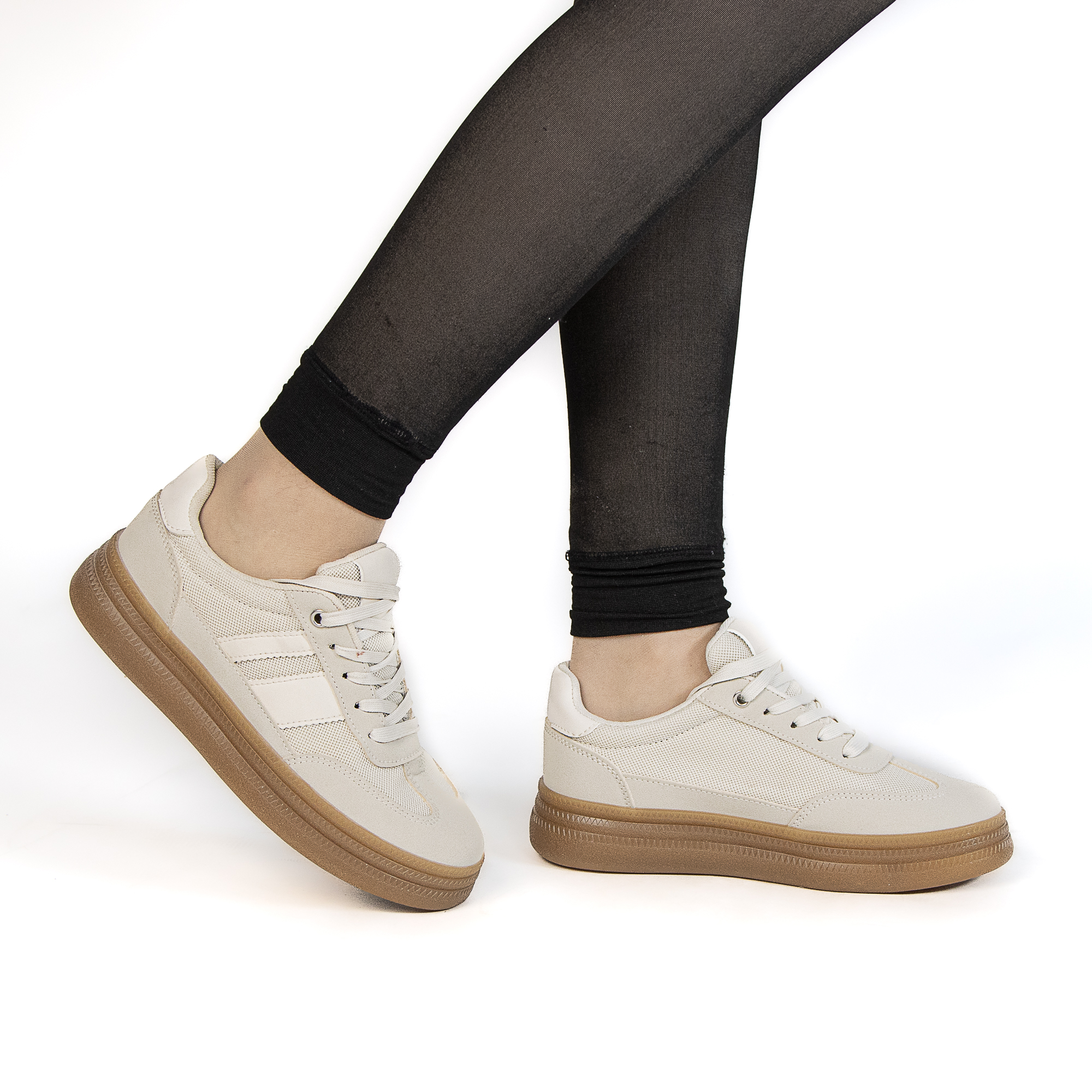 HK-702-MABeige-37_1 Soleya - Baskets à plateforme en Beige – Image 1