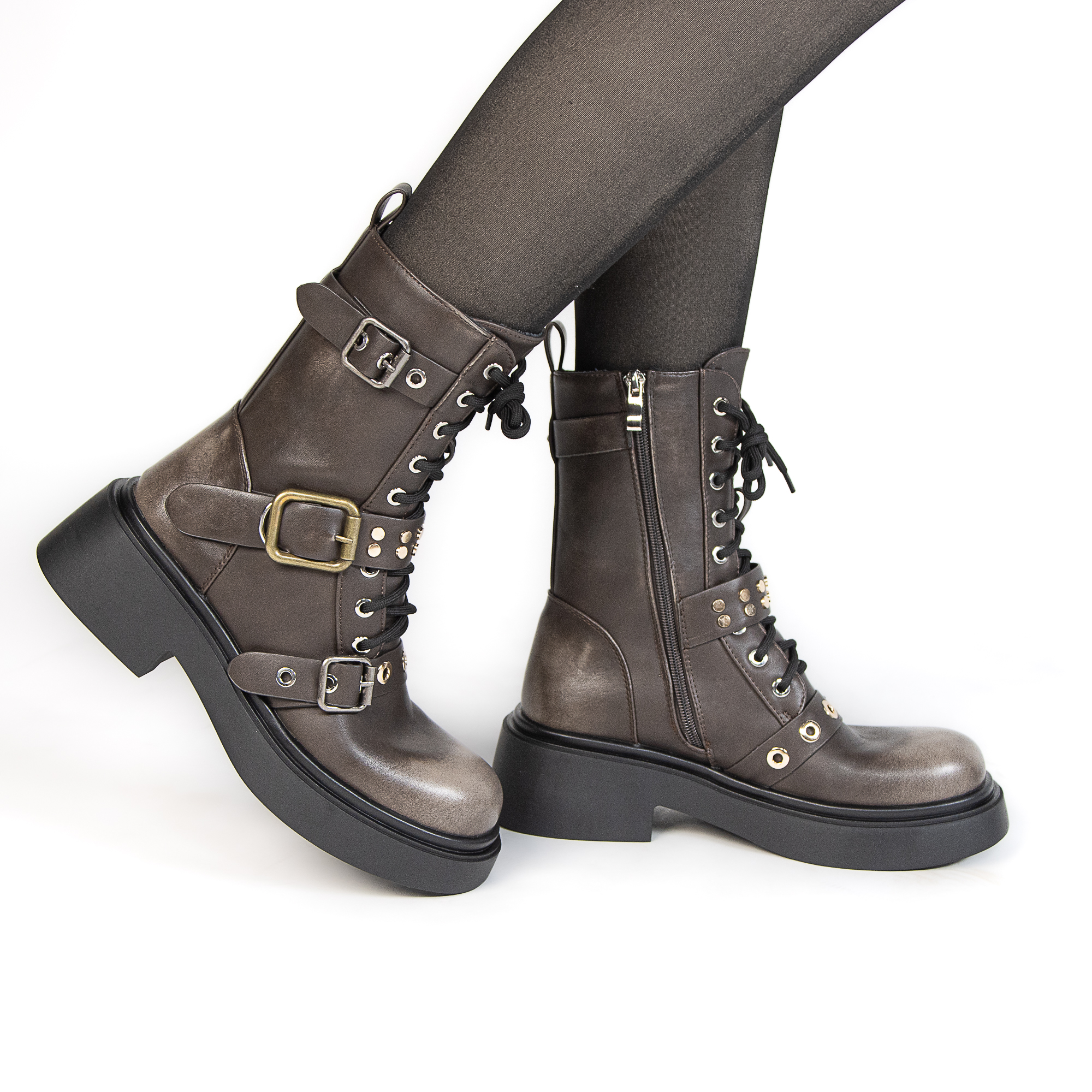TE-2122-MAMarron-37_1 Unstoppable – Demi Bottes en Marron – Image 1