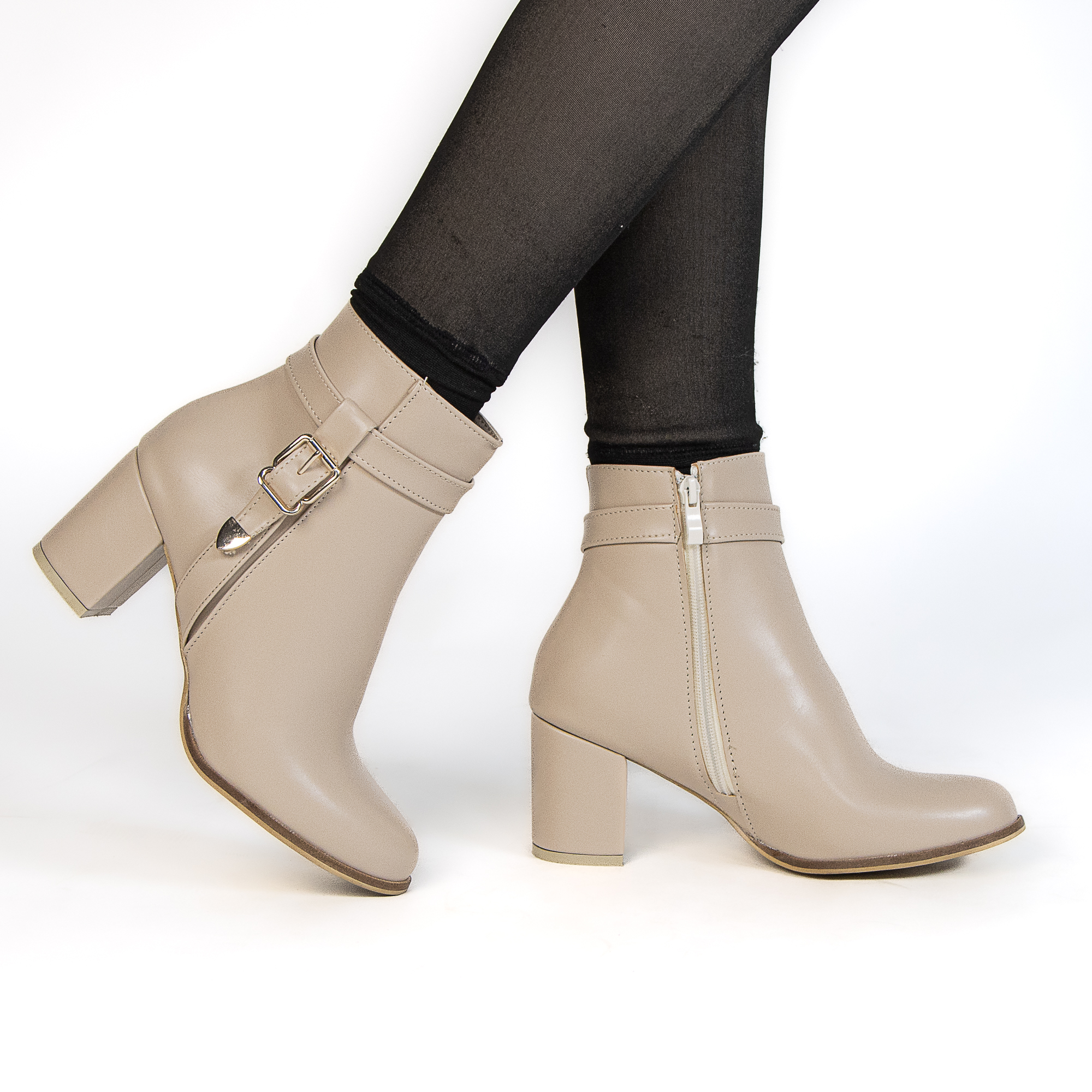 WK-115-MABeige-37_1 Kalvy – Bottines Femmes en Beige – Image 1
