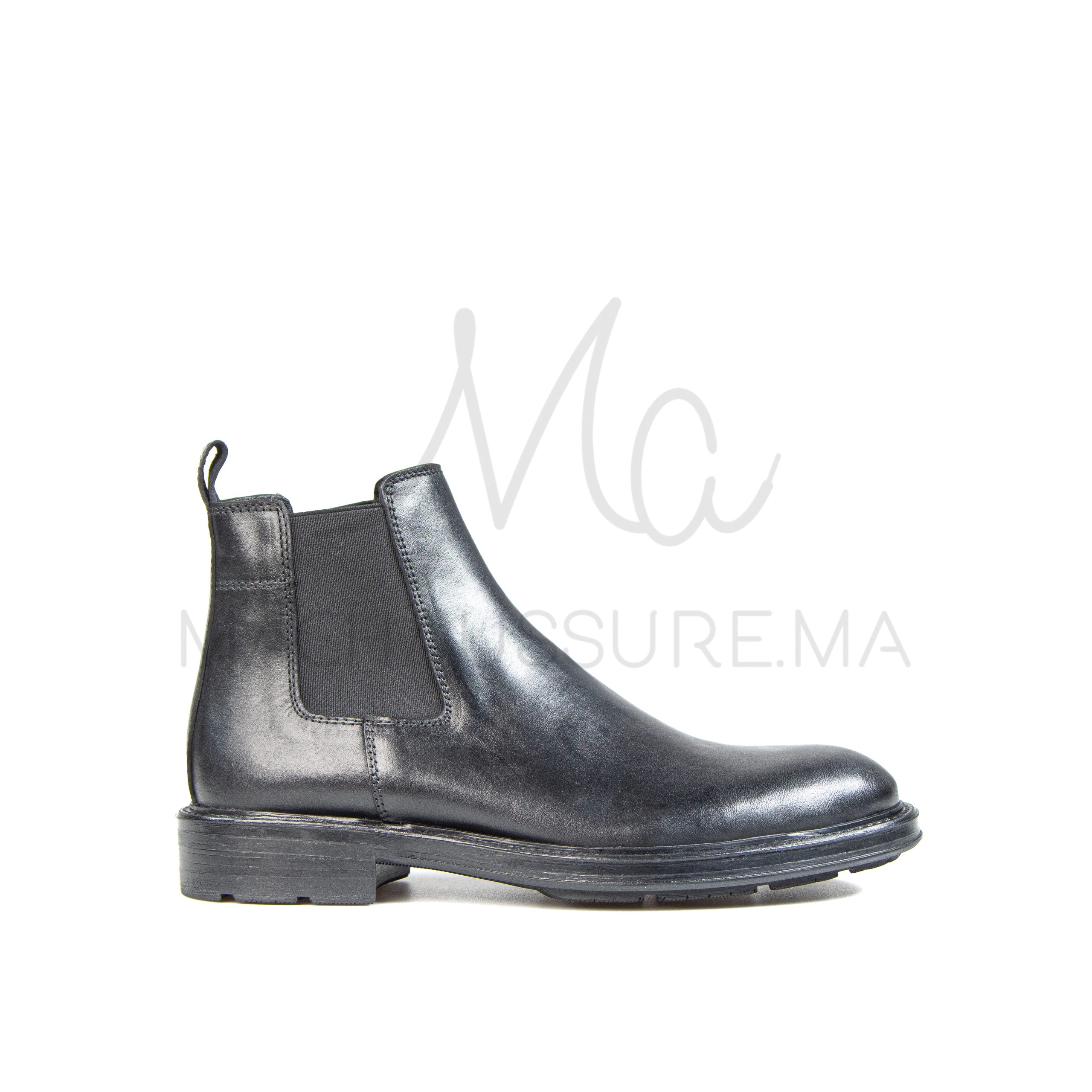 XM-300-CUIRNoir-39-1 PICASSO – Boots Hommes en Noir – Image 1