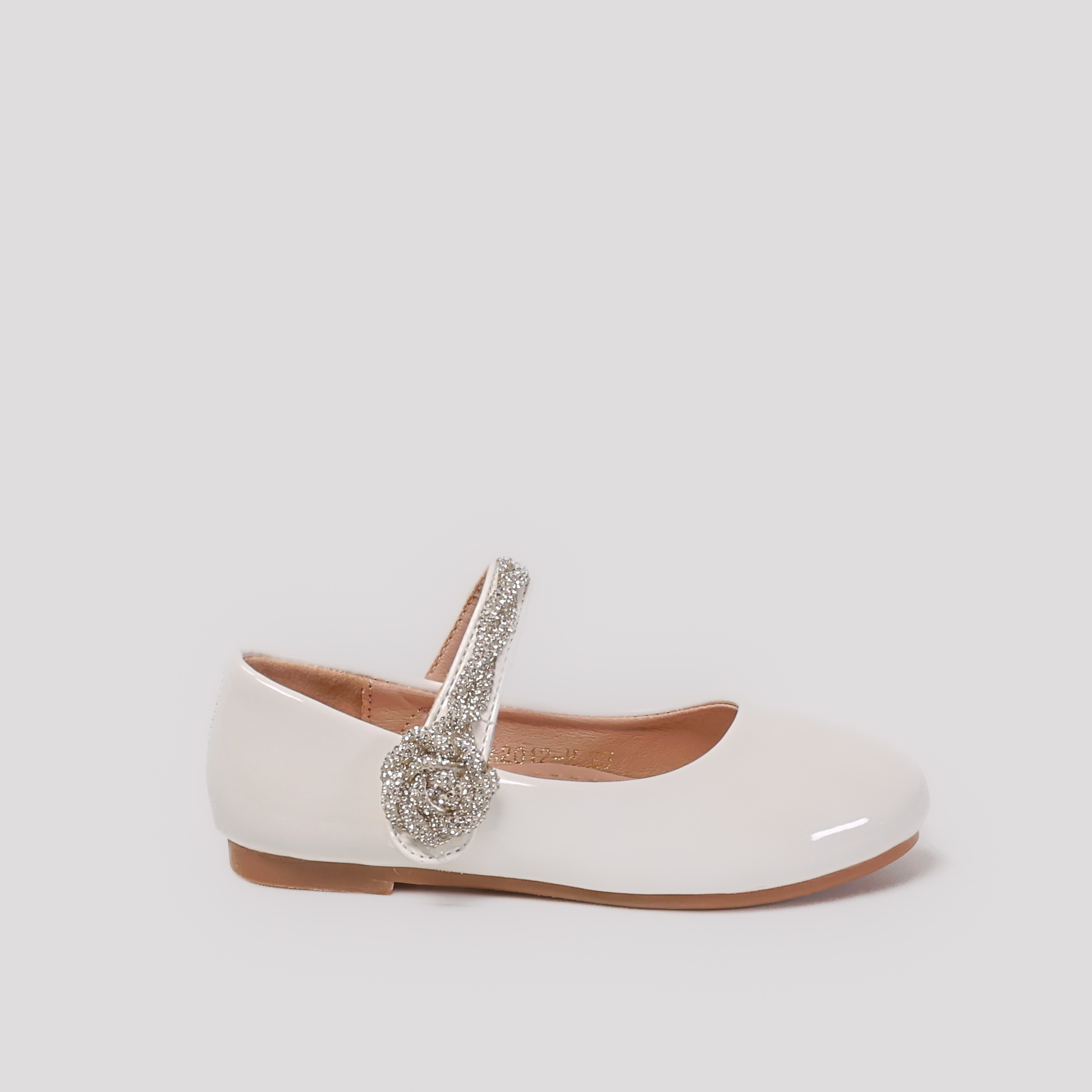 S19-2012-MABlanc-1 Sidney – Ballerines Fille en Blanc – Image 1