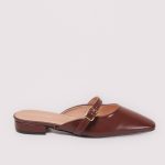 AURA – Mules demi talon en Marron