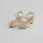 Lila – Sandales demi talon Fille en Doré – Image 3