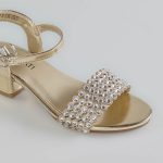 Lila – Sandales demi talon Fille en Doré – Image 2