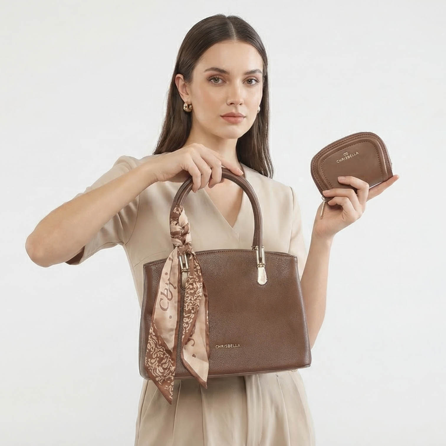 MA-1019-MACoffee-044-9 Lessa – Sac à main en Coffee – Image 1