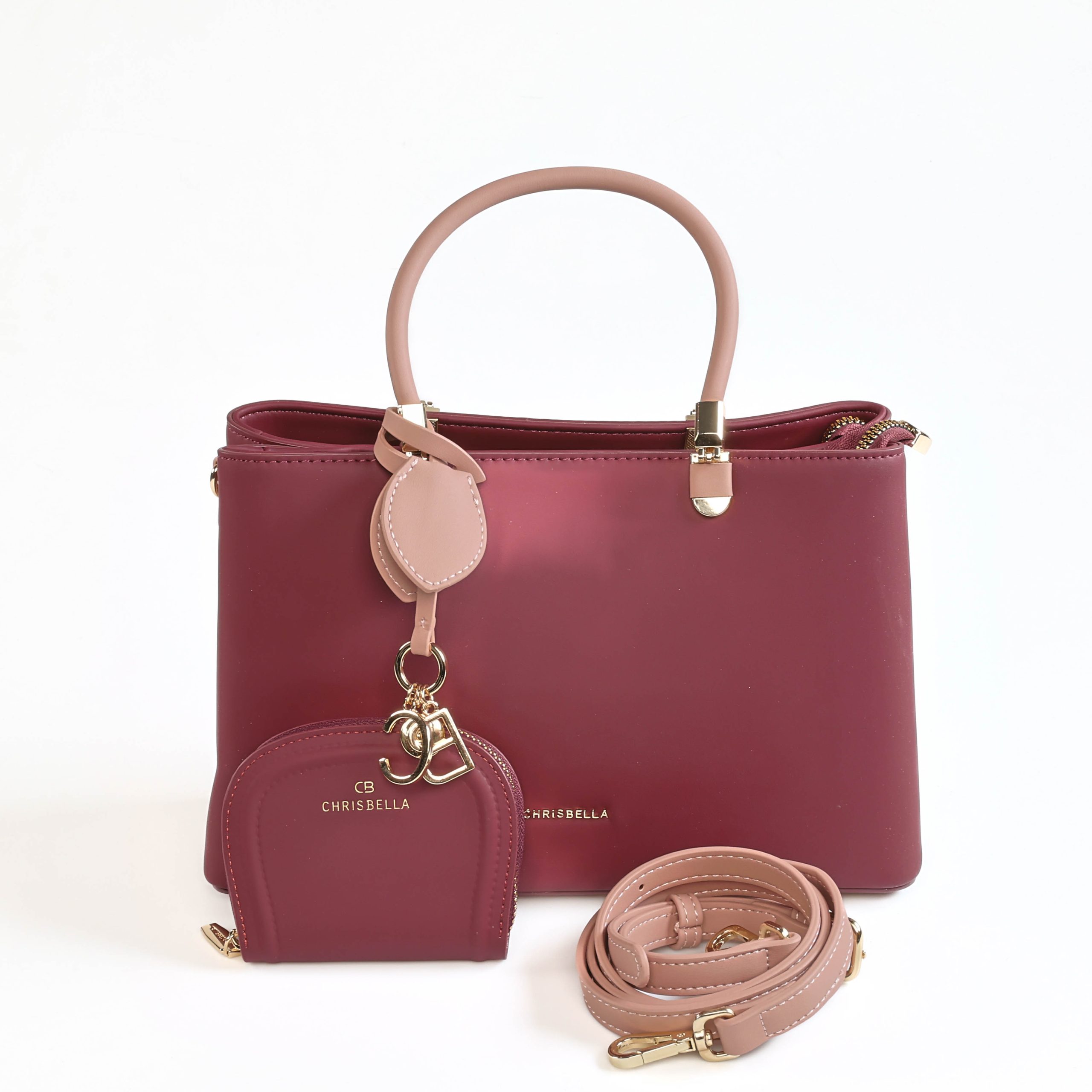 MA-3176-MABordeau-251-85 Lessa – Sac à main en Bordeau – Image 1