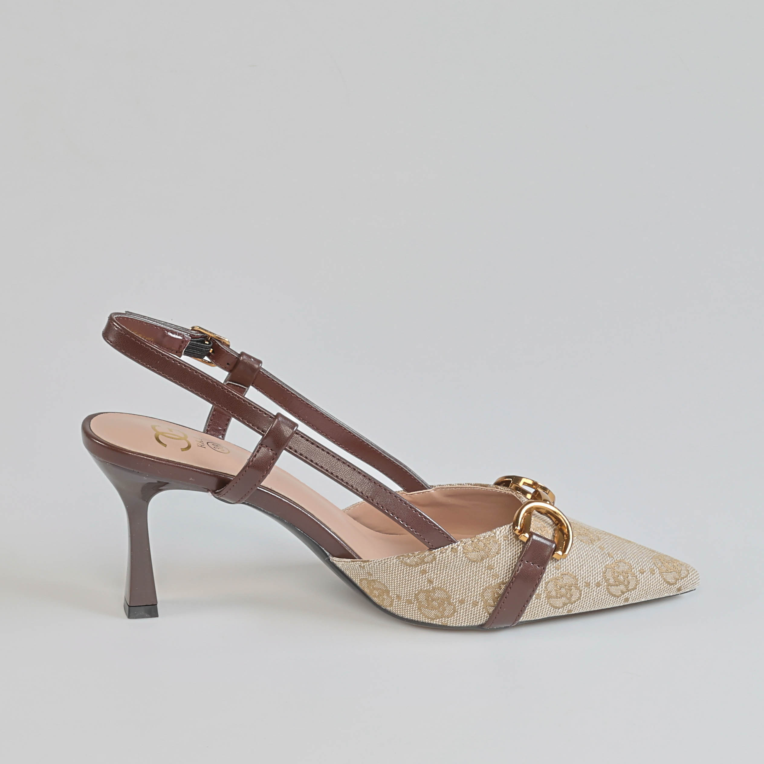 S19-101-TEBeige-38-034-34 Bella Heel – Escarpins Femmes en Beige – Image 1