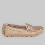 JASMINE – Mocassins Femmes en Rose Doré