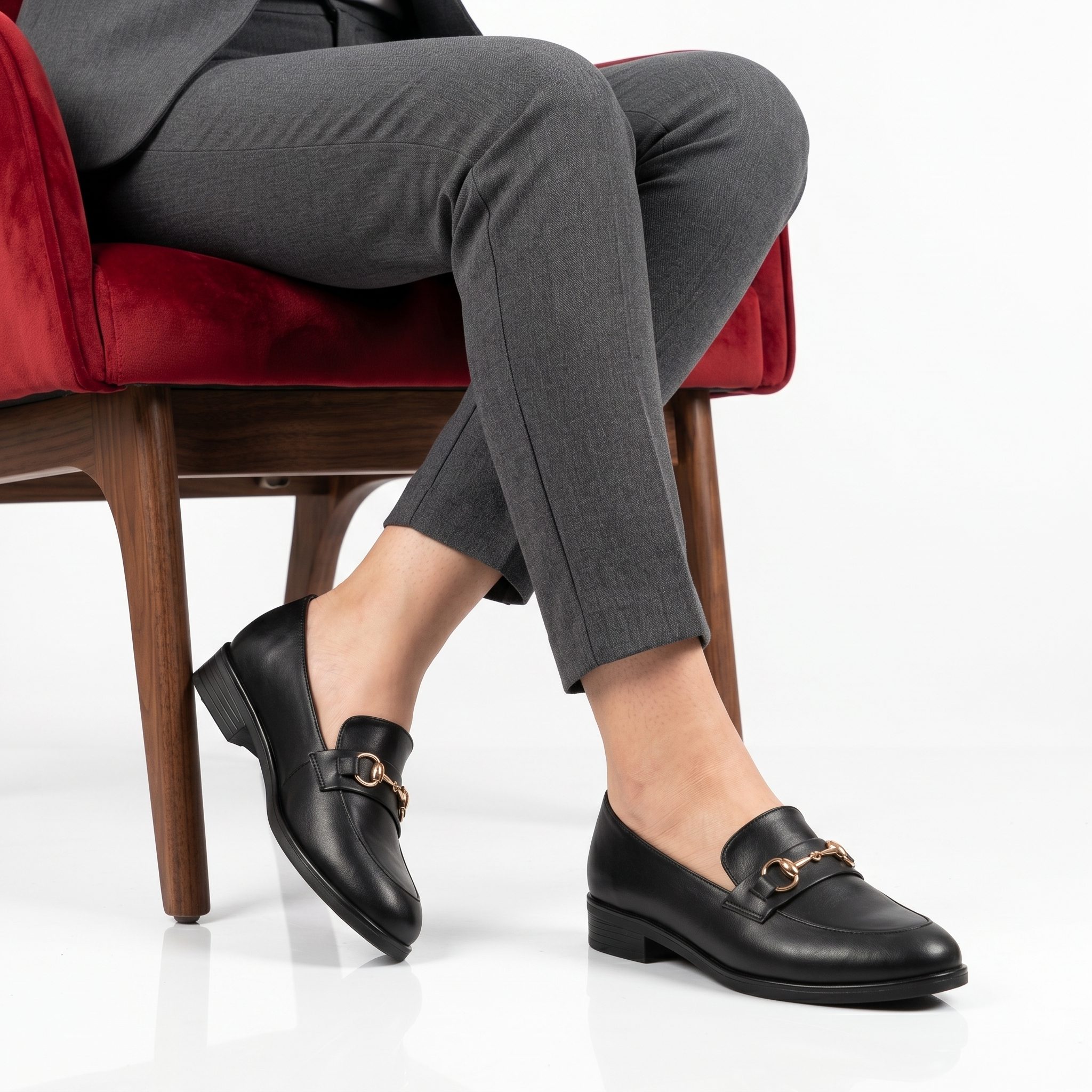ABR-405-MANoir-38-1 Lucky - Mocassins Femmes en Noir – Image 1