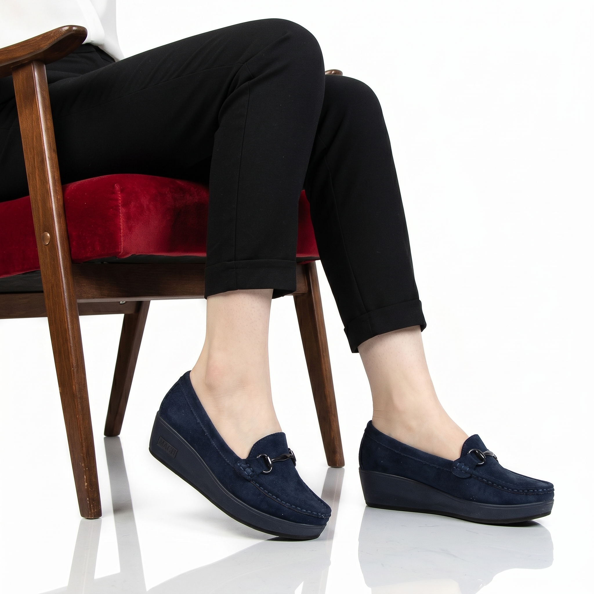 BI-31-FDBleu-37_1 Mocassin compensé femme en bleu – Image 1