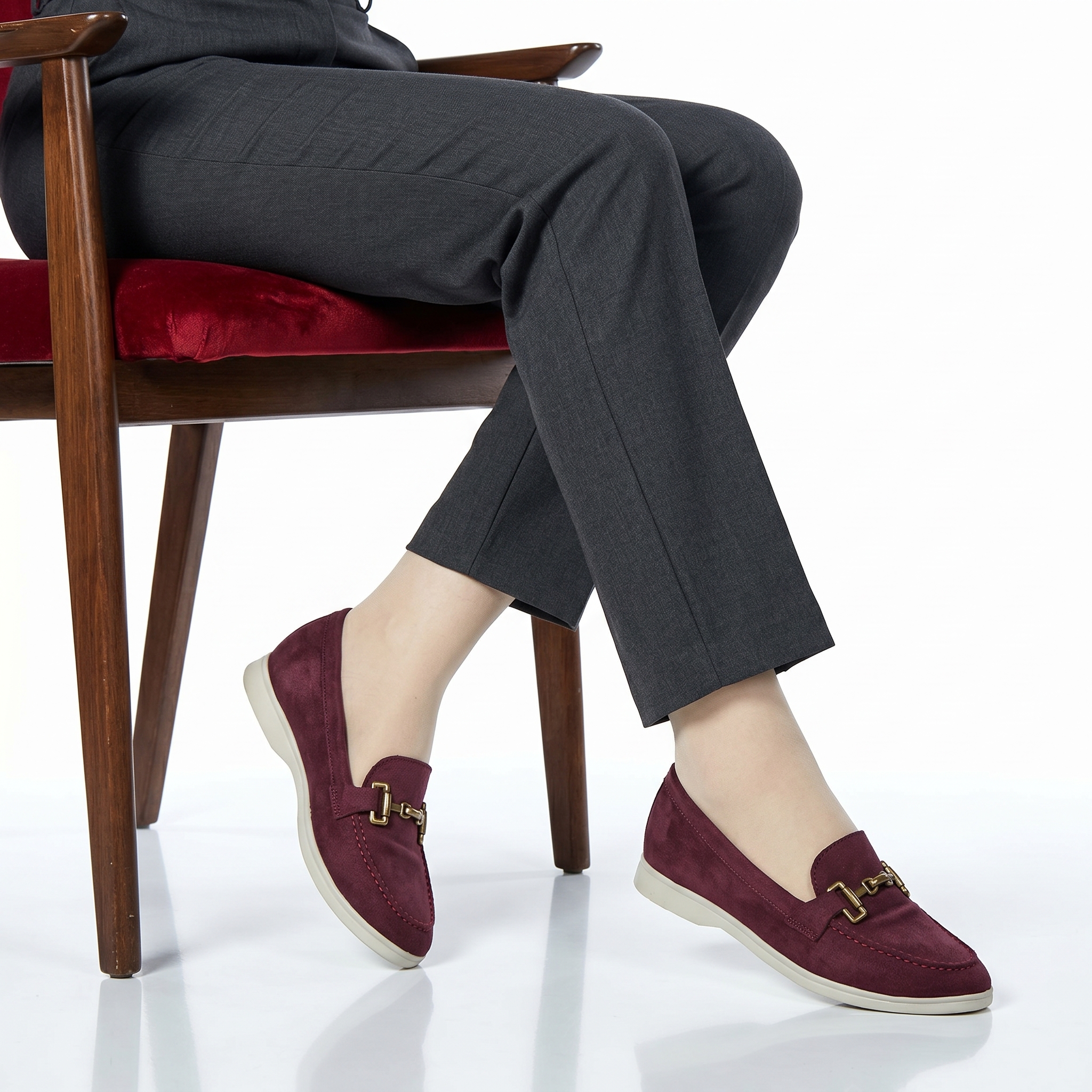 FA-602-FDBordeau-36_1 Lorvini – Mocassins Femmes en Bordeau – Image 1