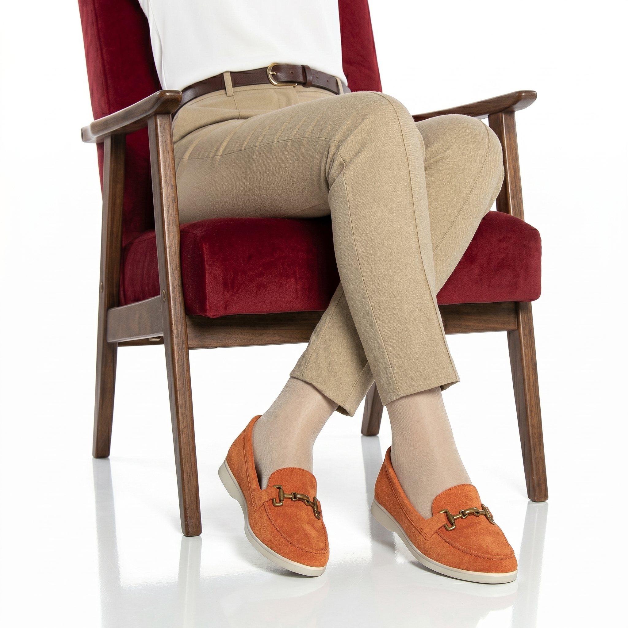 FA-602-FDOrange-36_1 Lorvini – Mocassins Femmes en Orange – Image 1