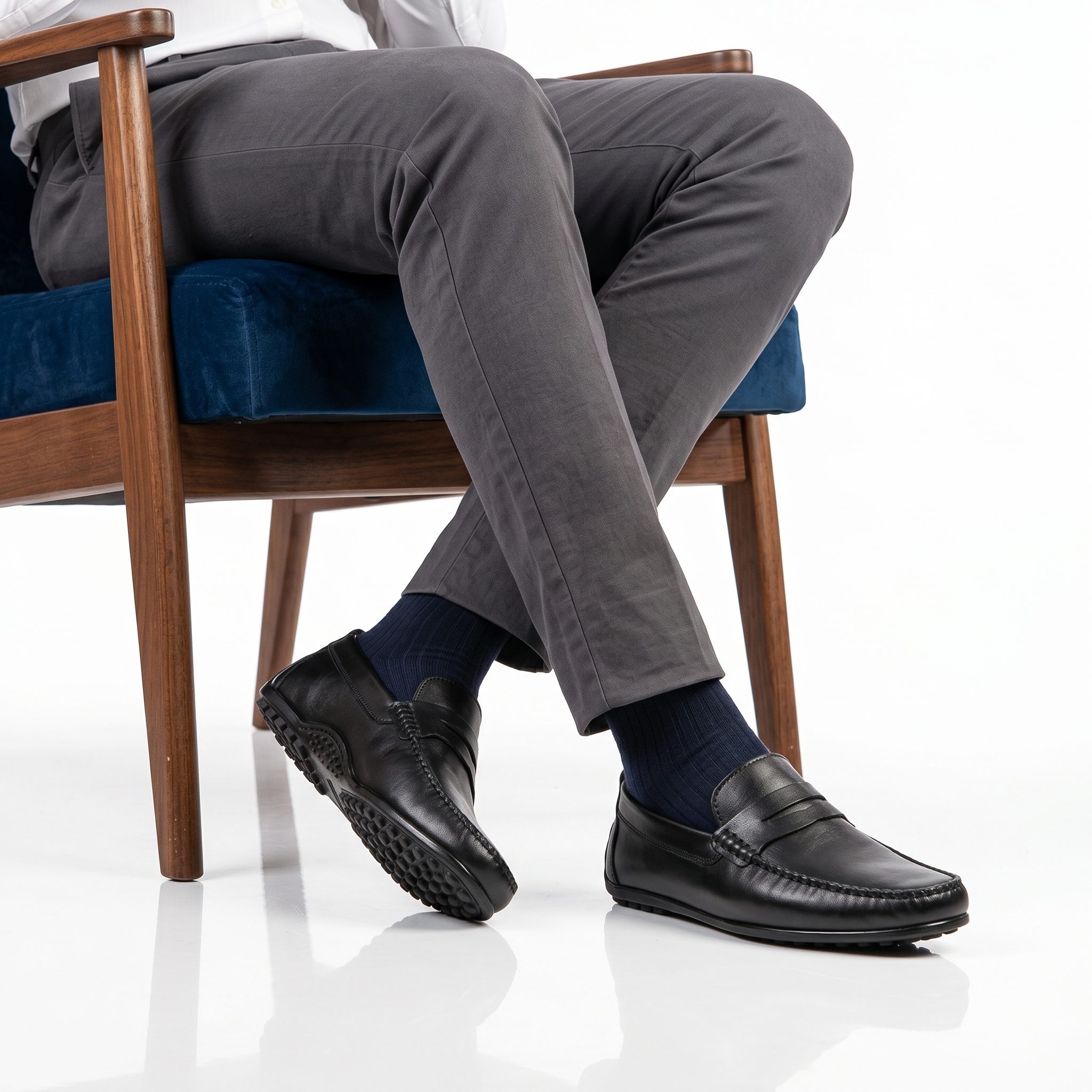 HC-003-CUIRNoir-38_2 Sobre - Mocassins Homme en Noir – Image 1