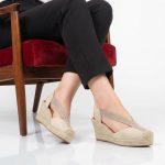 Amos Sandales compensées en Beige