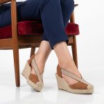 Amos Sandales compensées en Kaki