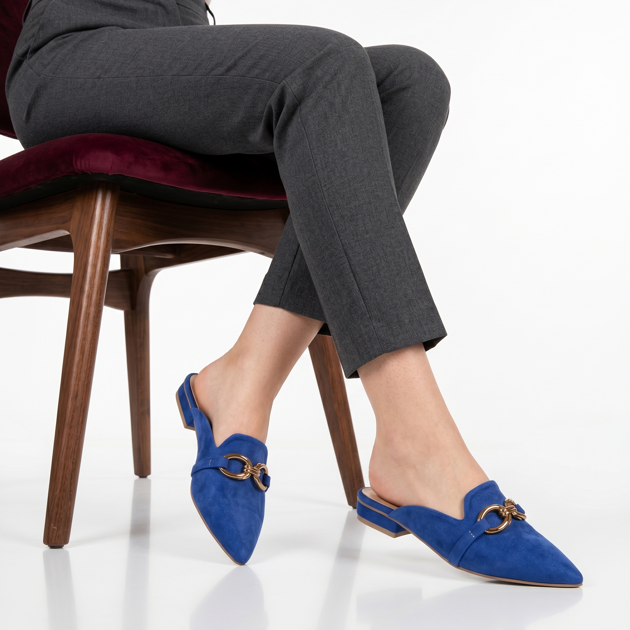 OJ-97-FDBleu-37_1 ANJAZ – Mules Femmes en Bleu Roi – Image 1