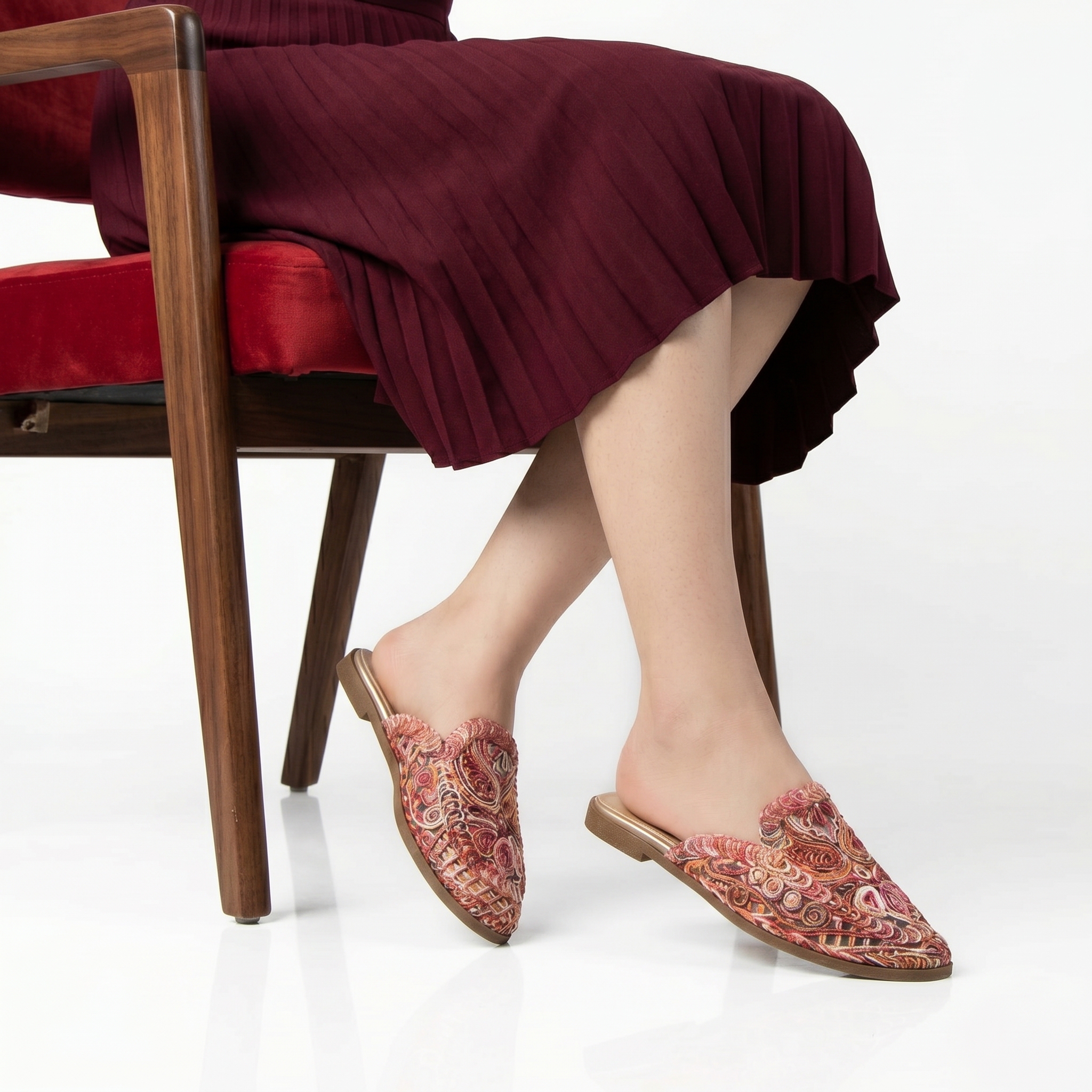 S19-1826-TEFuchsia-1 Oréa– Mules Femmes en Fuchsia – Image 1