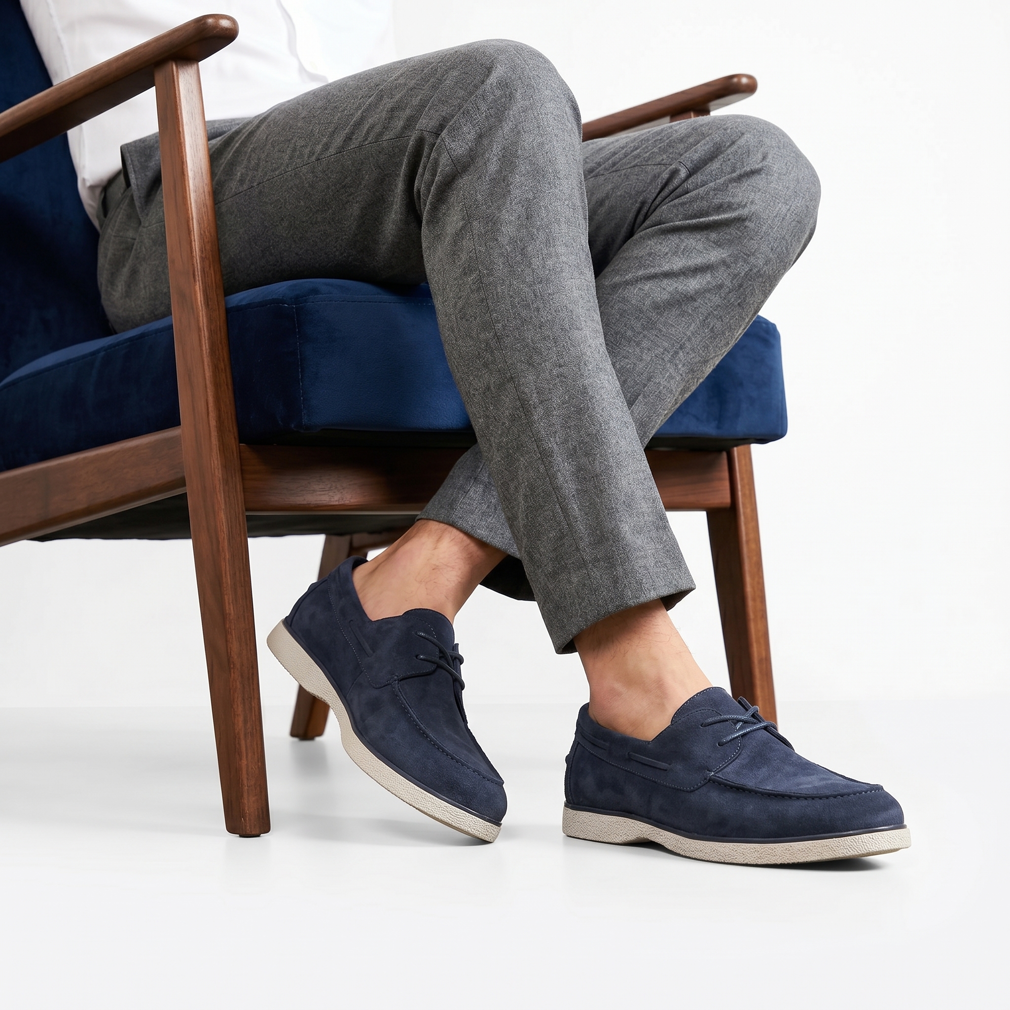 S19-207-FDBleu-41-1 Ernesto – Mocassins Hommes en Bleu – Image 1