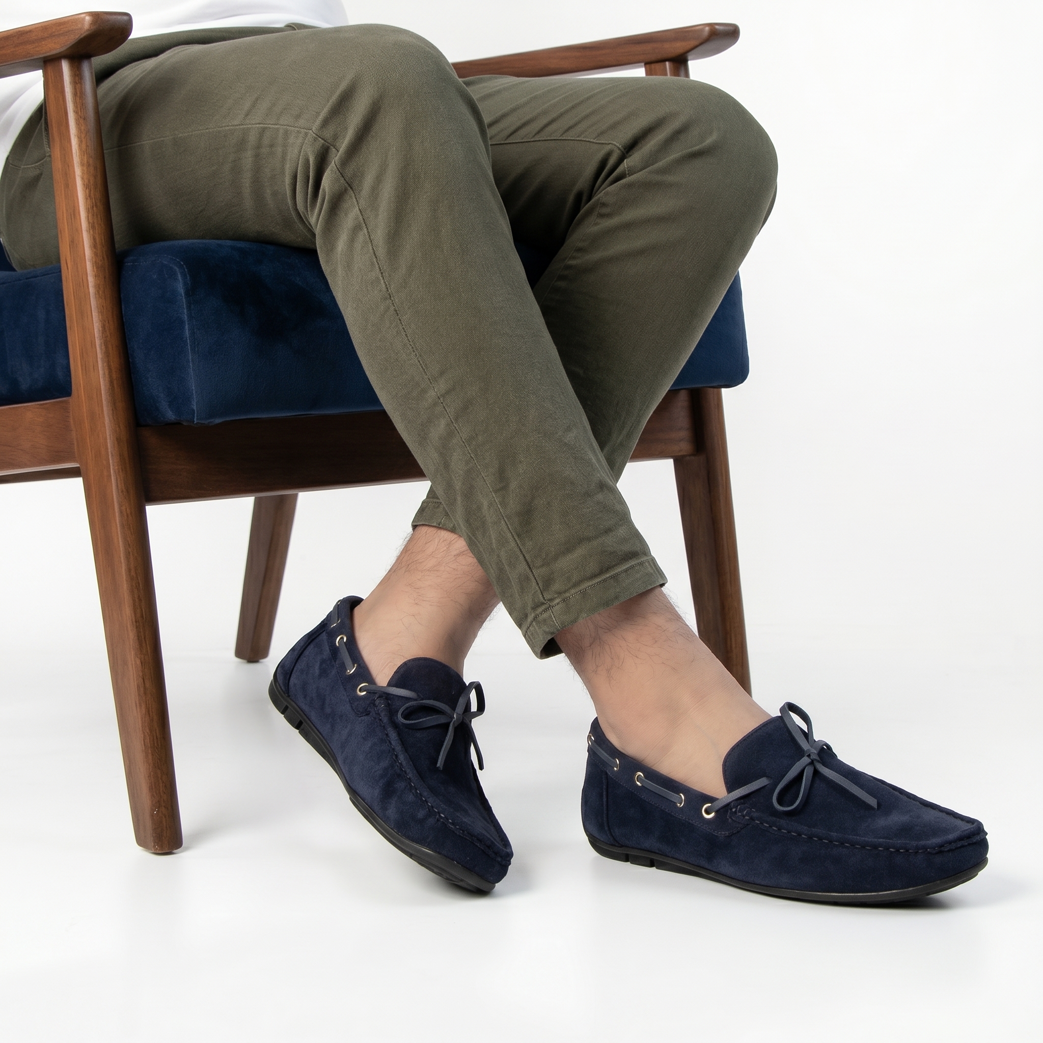 S19-270-DAIMBleu-1 Escapade – Mocassins Hommes en Bleu – Image 1