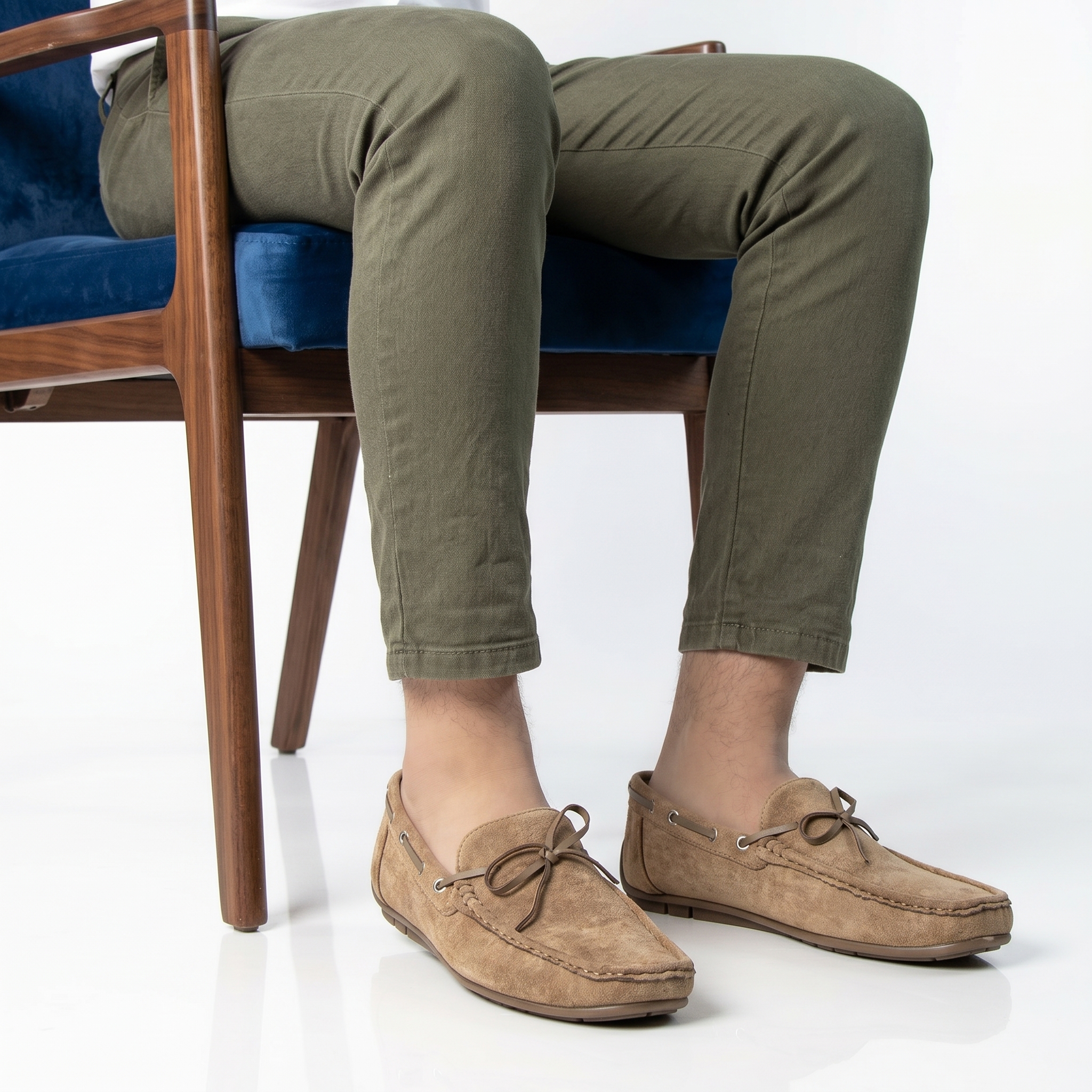 S19-270-DAIMKaki-41_2 Escapade – Mocassins Hommes en Kaki – Image 1