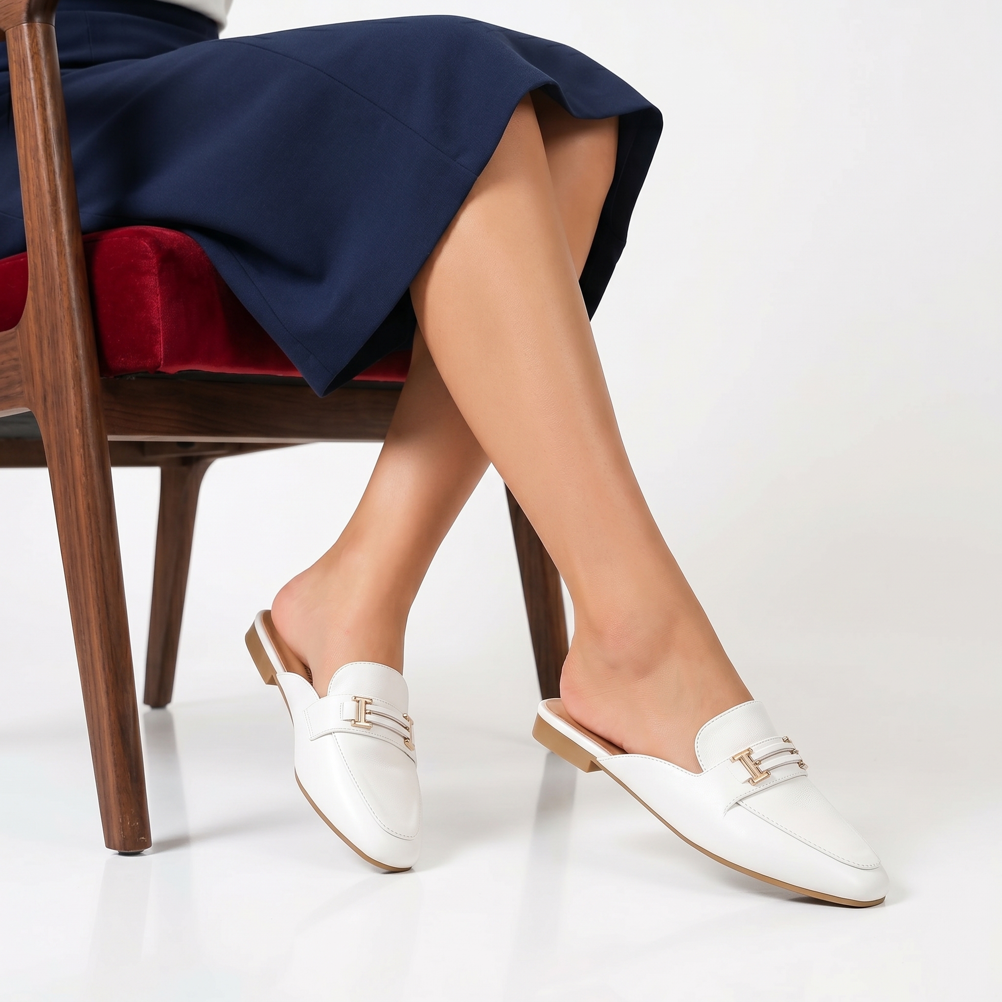 S19-692-MABlanc-39_1 Astre – Mules Femmes en Blanc – Image 1