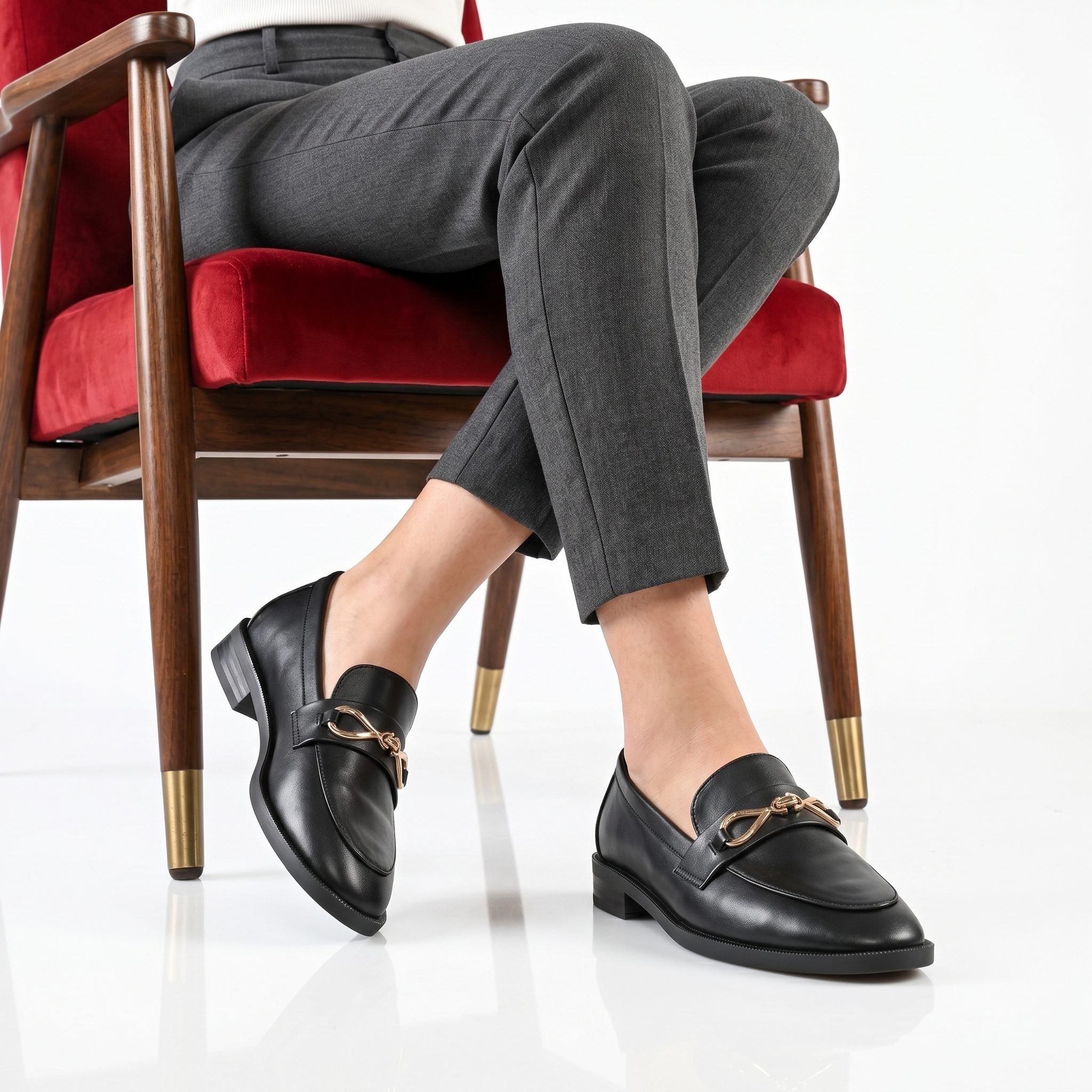 S19-696-MANoir-38-2 Nellie – Mocassins Femmes en Noir – Image 1