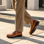 COLLEGE – Mocassins hommes 100% CUIR en Tabac – Image 2