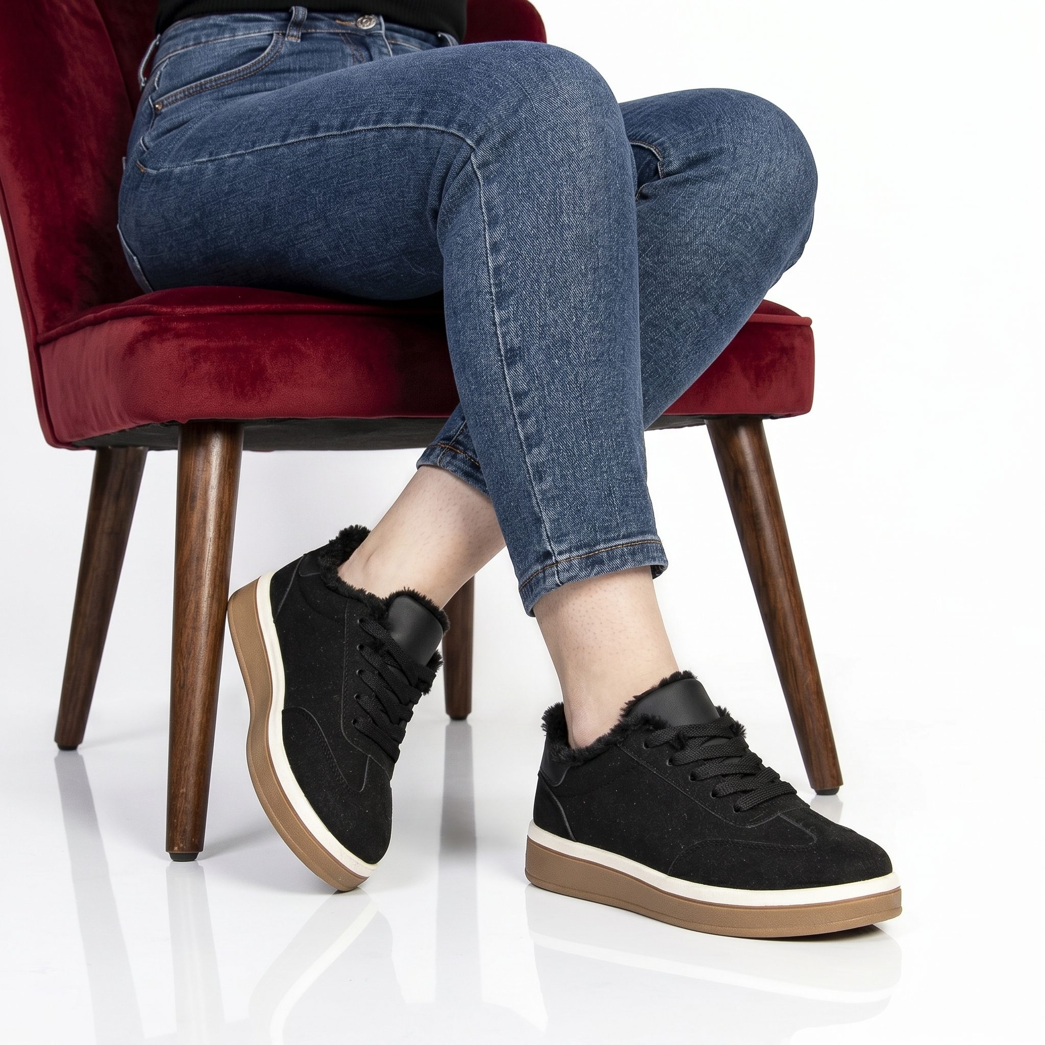 TE-03-FDNoir SONIA – Baskets Femmes en Noir – Image 1