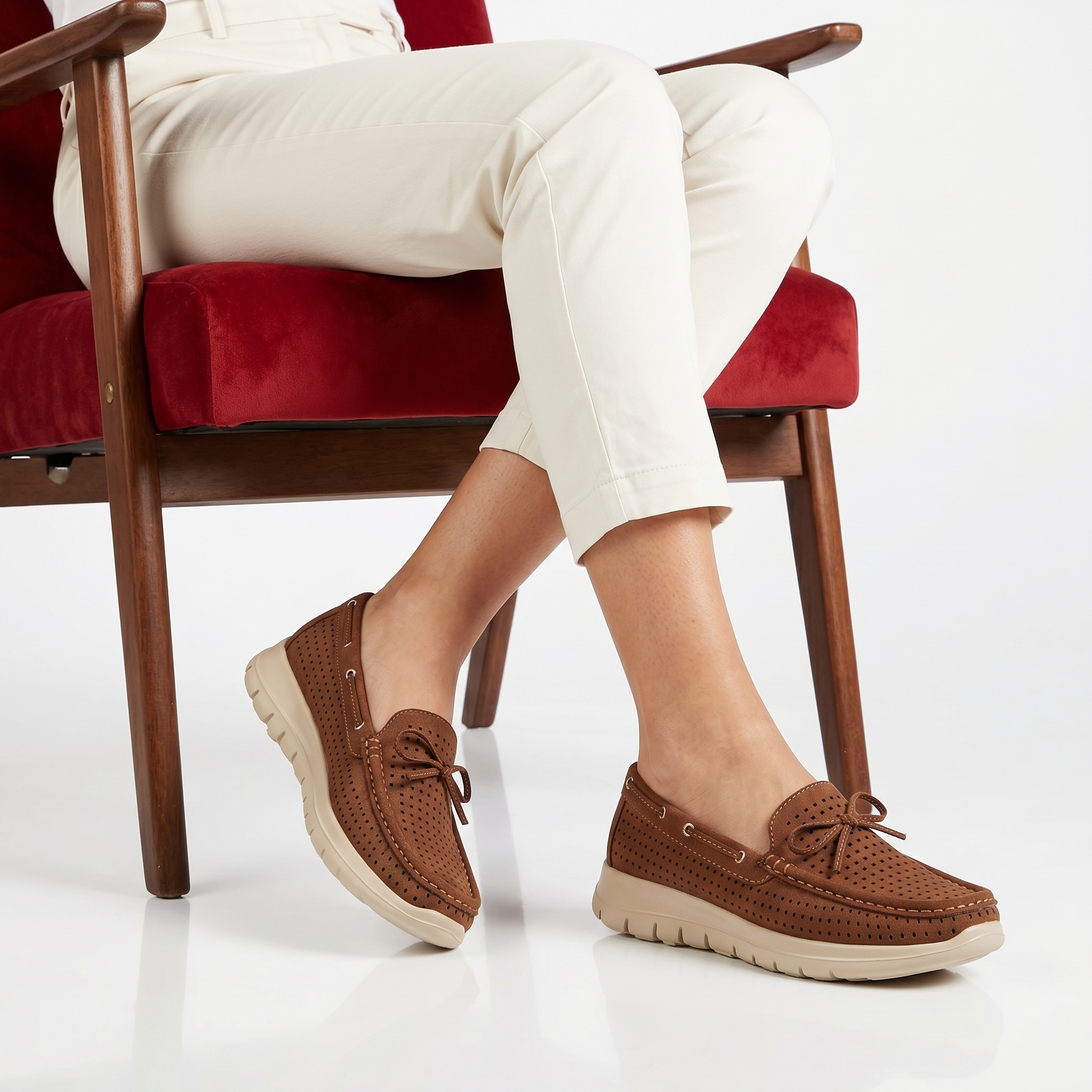 TE-031-FDCoffee-37-2 Noblesse – Mocassins Femmes en Coffee – Image 1