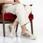 Glam – Baskets Femmes en Beige – Image 2