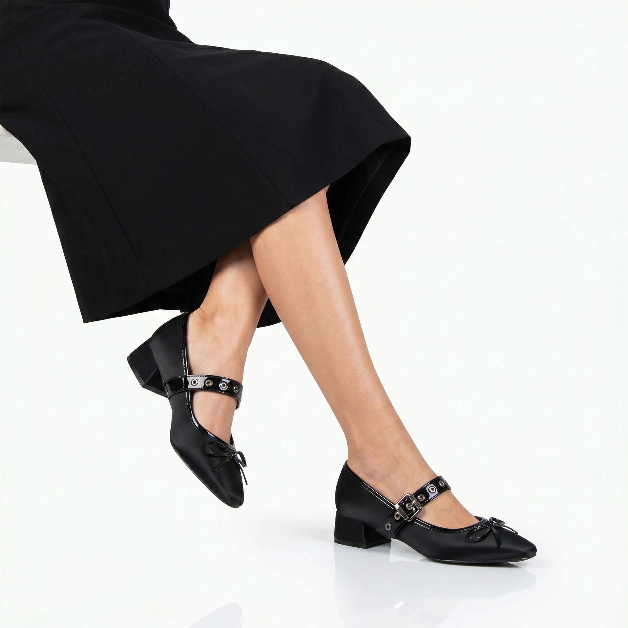 TE-129-STNoir-38_1 Joel – Escarpins demi talon en Noir – Image 1