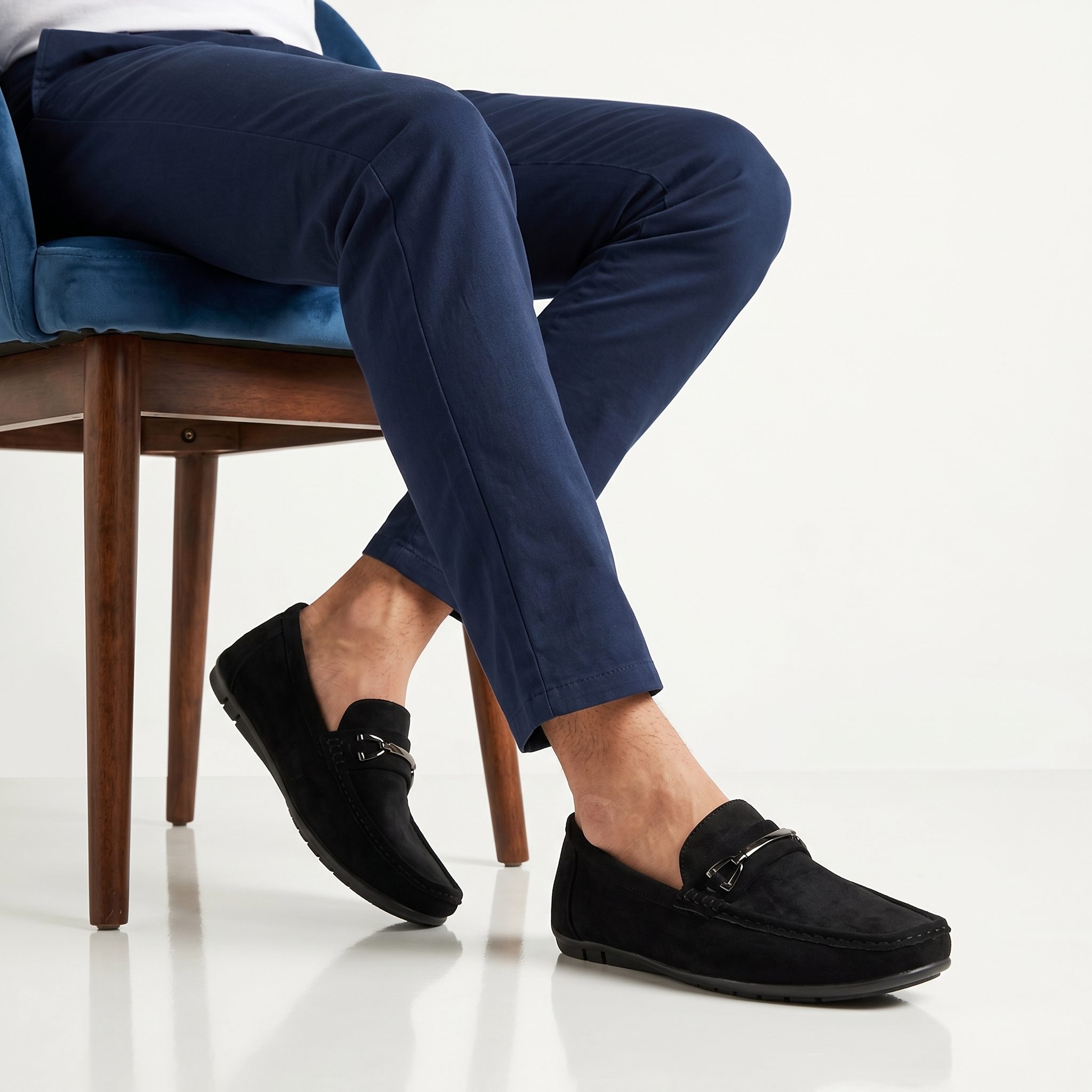 TE-216-DAIMNoir-40-1 Emiliano – Mocassins Hommes en Noir – Image 1