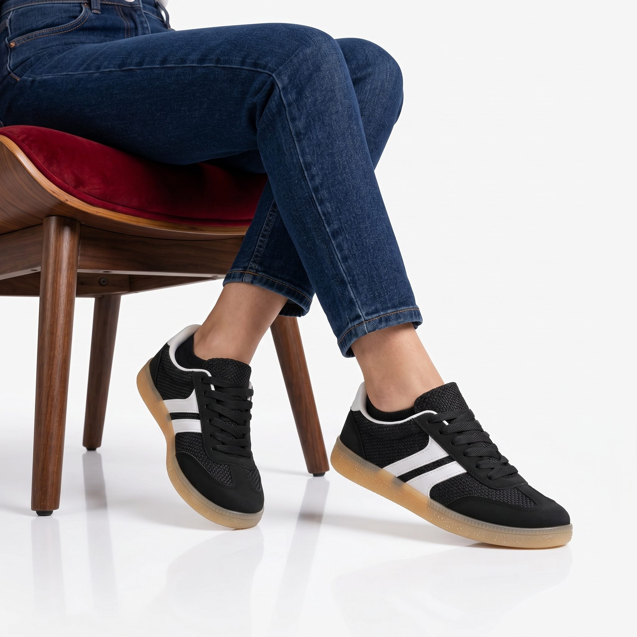 TE-233-TENoir-1 Wylder – Baskets Femmes en Noir – Image 1