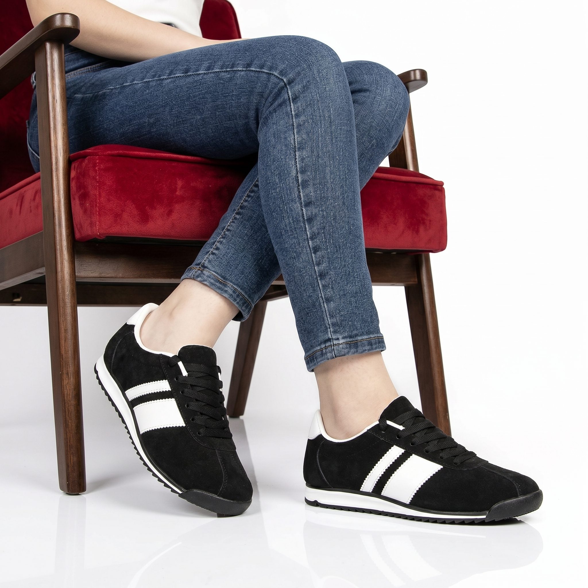 TE-2502-FDNoir-37_2 FELLA – Baskets Femmes en Noir – Image 1