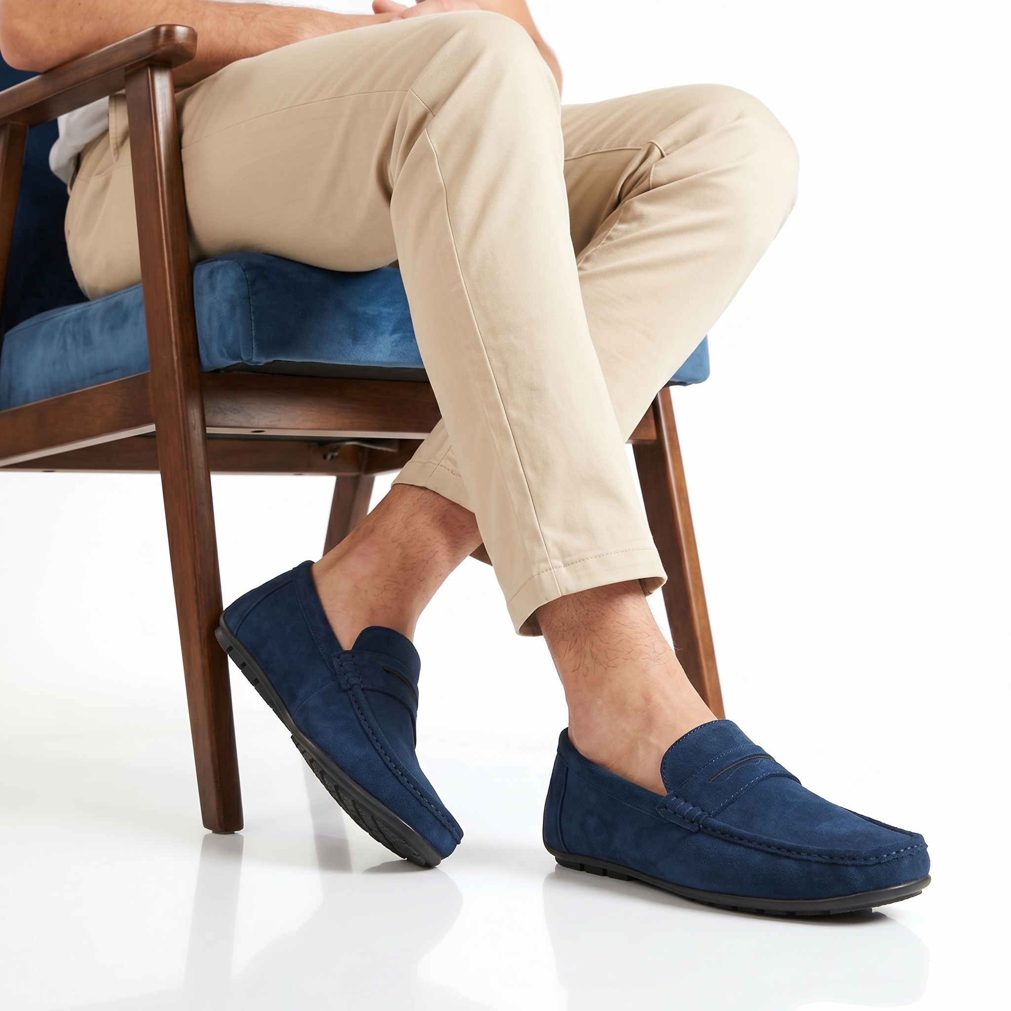 TE-549-DAIMBleu-41-1 Waylon – Mocassins Hommes en Bleu – Image 1