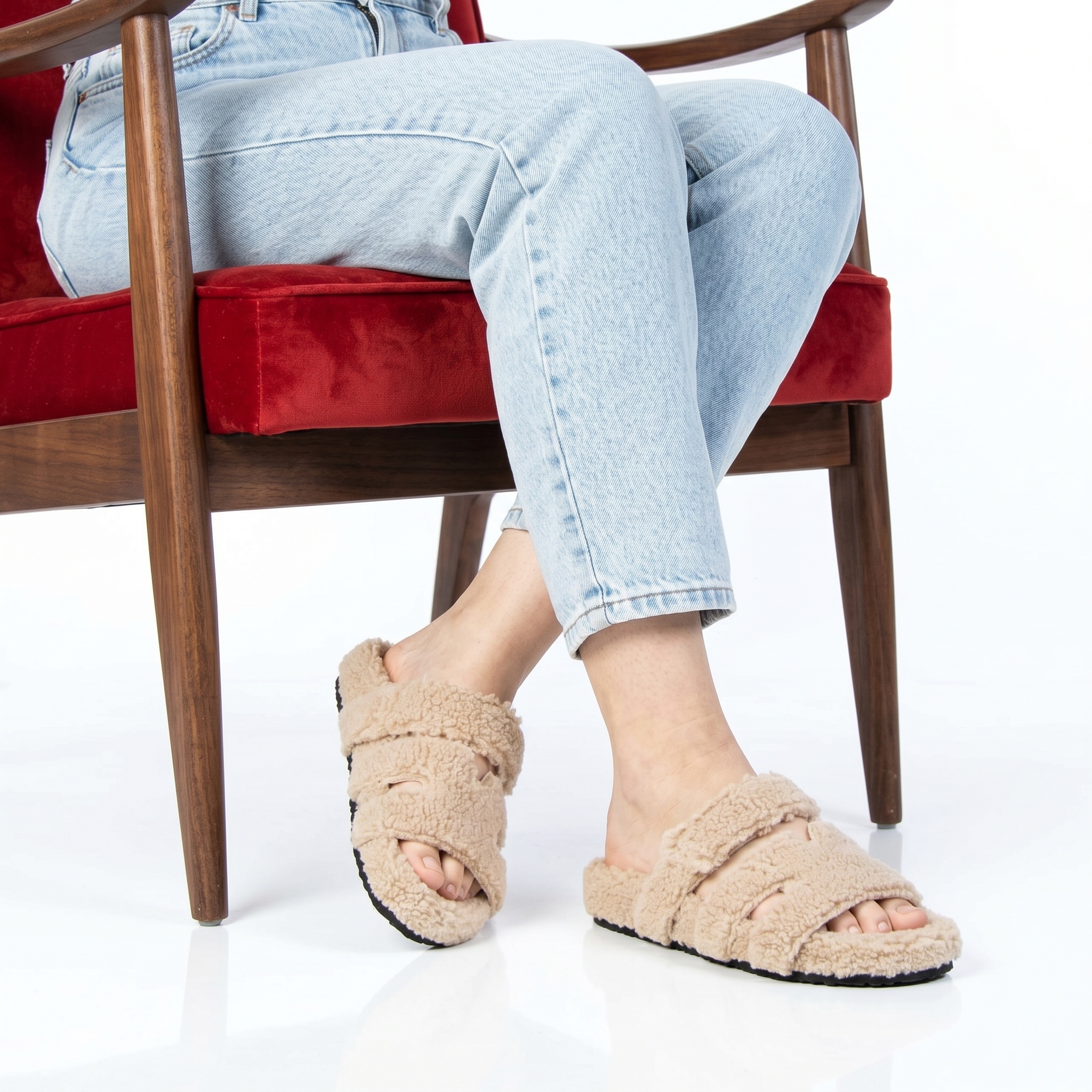 TE-83-FFKaki-38_1 Softy – Pantoufles Femmes en Kaki – Image 1