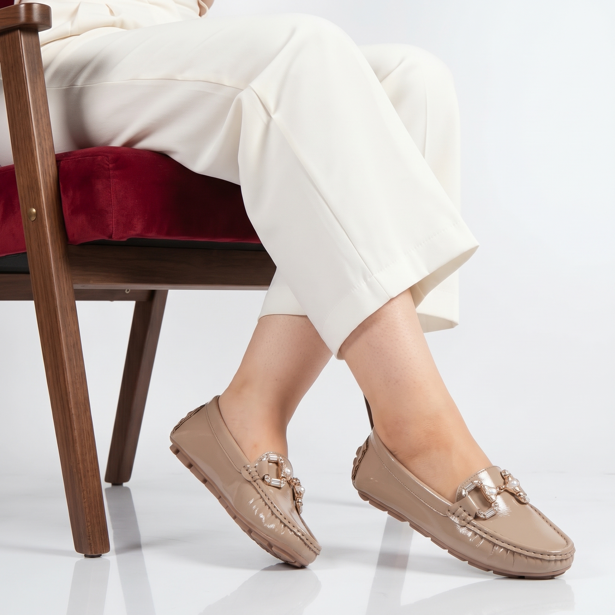 TT-12-VEKaki-38_1 Perles – mocassins femmes en Kaki – Image 1