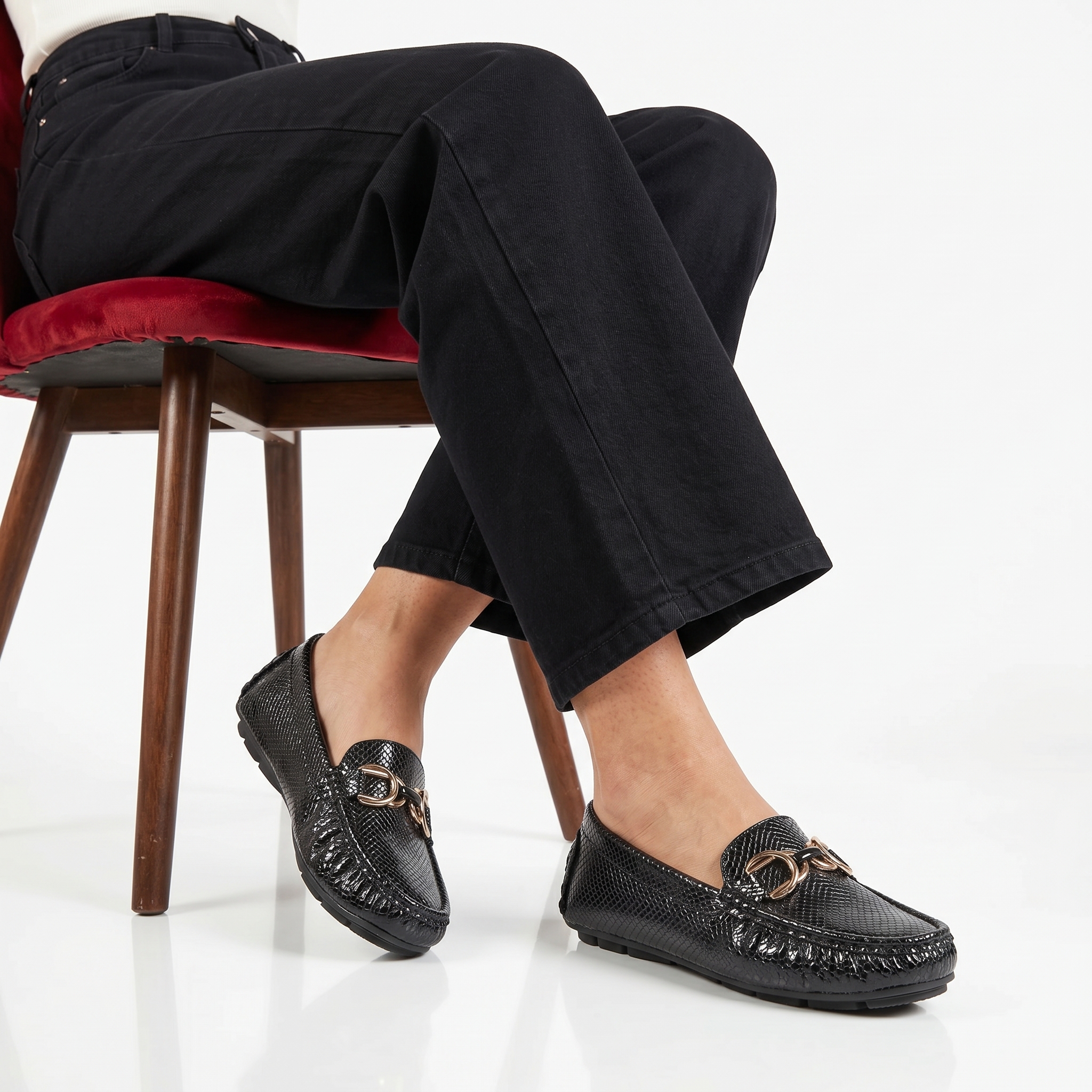 TT-1610-SENoir-38-1 Savana – Mocassins Femmes en Noir – Image 1