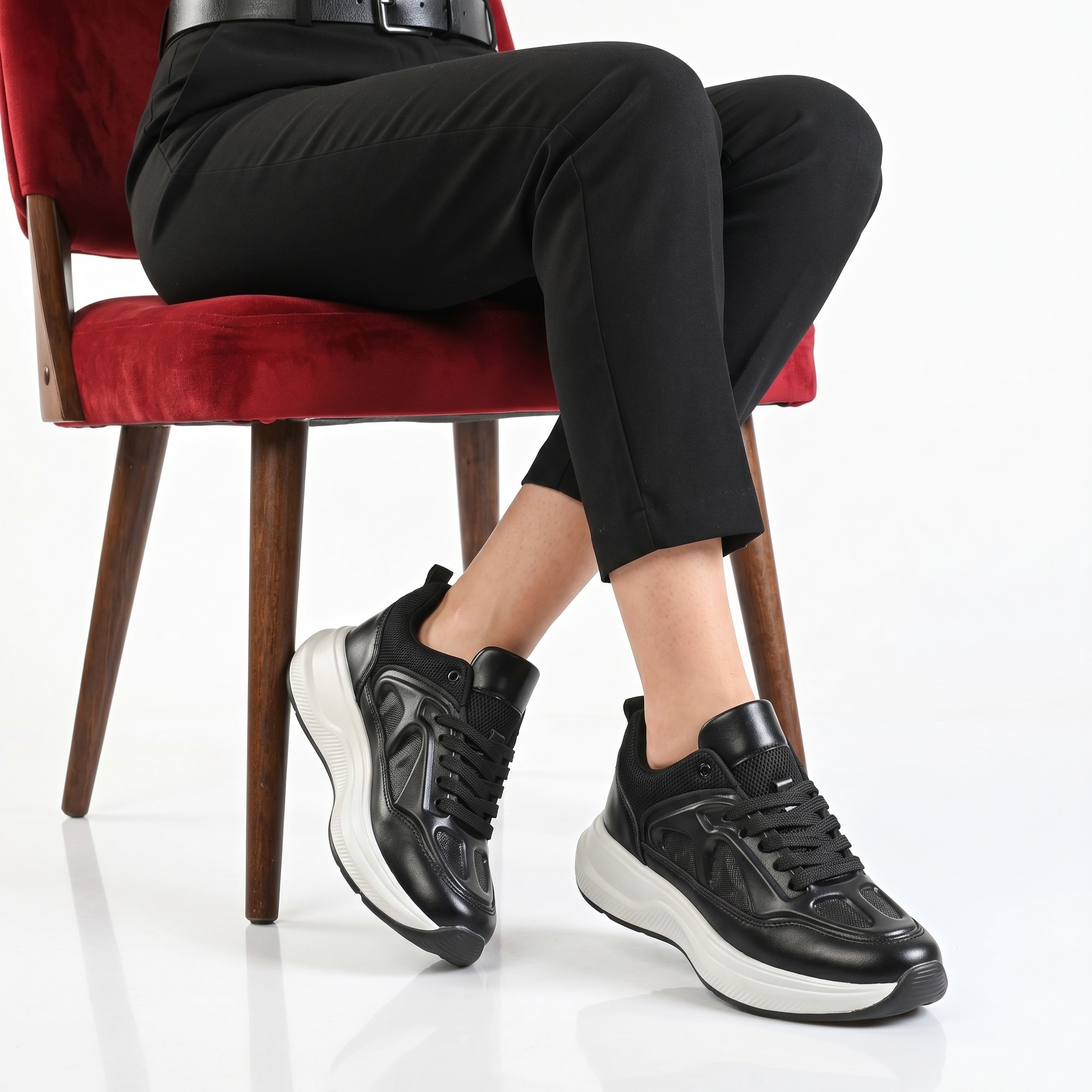 TT-2505-MANoir-38-1 Olya – Baskets Femmes en Noir – Image 1