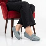 Charme – mocassins femmes en Bleu ciel