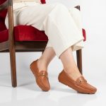 Tassel – mocassins femmes en Tabac